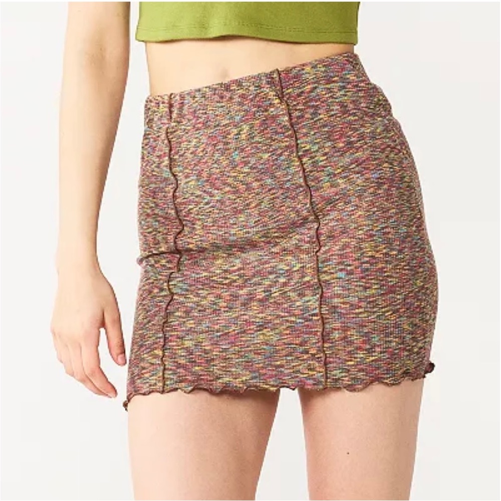 Seamed mini skirt size M